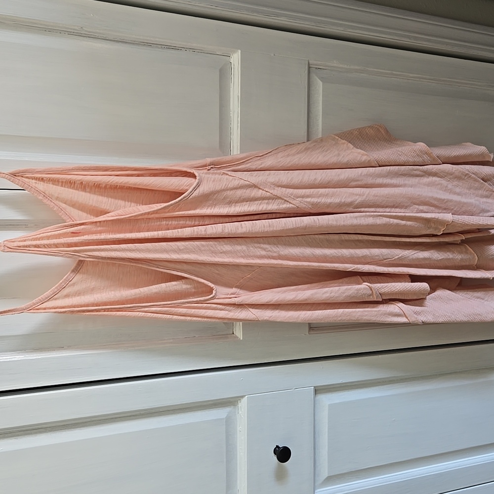 We The Free Light Pink Strappy V-Neck Swing Dress - Picture 4 of 6